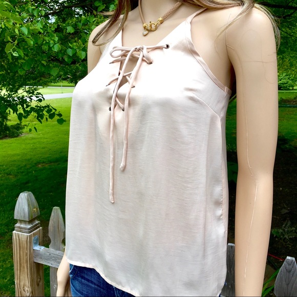 SOLD ‼️CREAM COLOR SATIN CAMISOLE - Picture 2 of 11